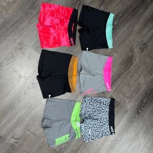 6 pairs of Nike Pro Shorts